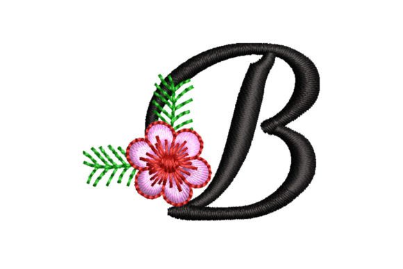 Floral Letter B: Elegant Monogram for Holiday & Wedding Season