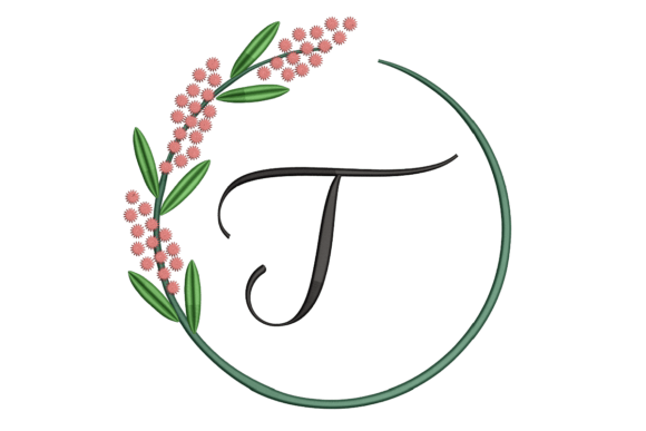Monogram T: A Floral Monogram for Small Business Branding